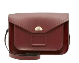 Cambridge Satchel Company Crossbody Bag - Burgubdy Leather 12 in x 8